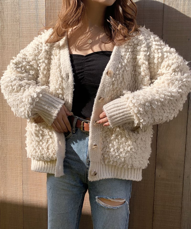 LOOP KNIT CARDIGAN | c h é m e LOOP KNIT CARDIGAN | c h é m e