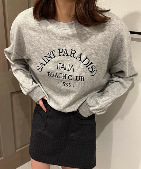 SAINT PARADISO ロゴスウェットトップス