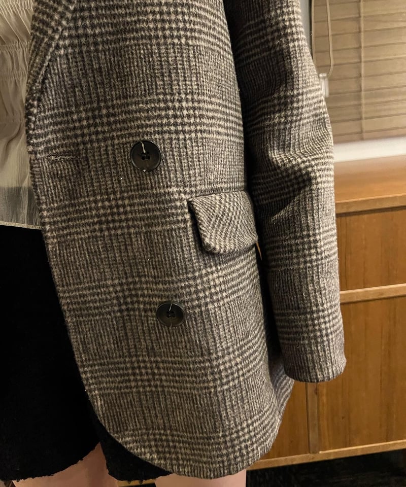 ウールチェックジャケット ▪️HAND MADE | c h é m e