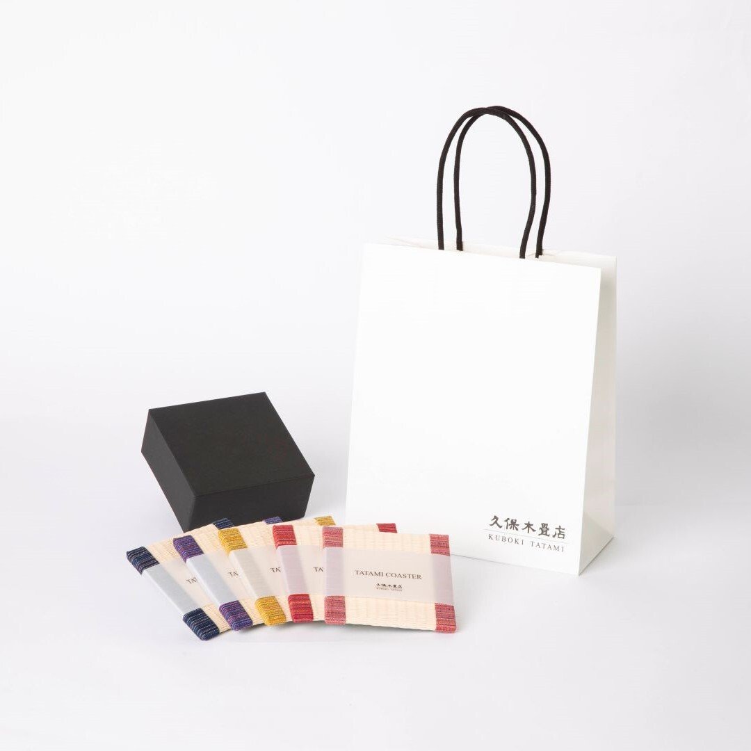 畳コースター5枚ギフトセット 会津木綿 CG503 | 久保木畳店 | KUBOKI