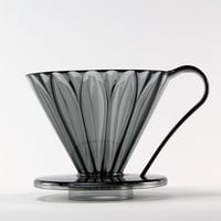 円すいトライタンフラワードリッパー クリアブラックCup４（2～4杯用）