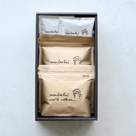 お楽しみギフトセット 250g×2袋+コーヒーバッグ6袋 セット