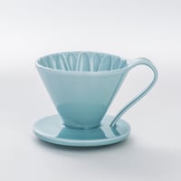 円すいフラワードリッパー陶器製(ブルー)   Cup1〈1～2杯用〉青色メジャースプーン付き