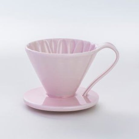 円すいフラワードリッパー陶器製(ピンク)   Cup1〈1～2杯用〉桃色メジャースプーン付き