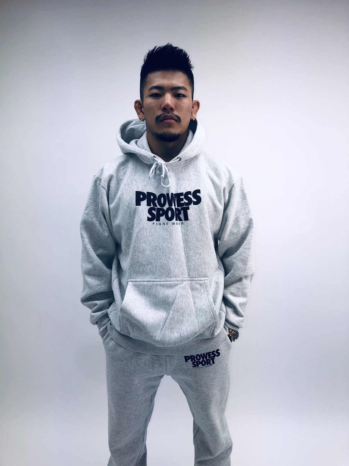 PROWESS BIG LOGO HOODIE 12oz (Ash gray) | PROWE...