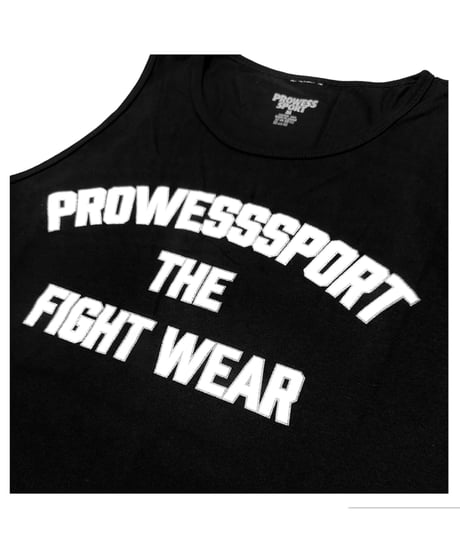 PS THE FIGHT WEAR Tank Top (BLACK/White.Silver)