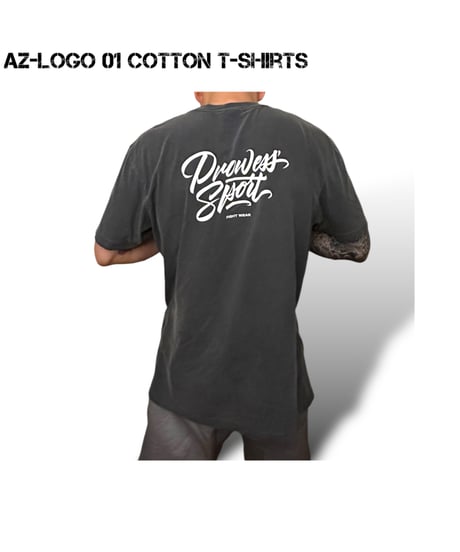 AZ-LOGO 01 COTTON100  T-shirts (Vintage Black)