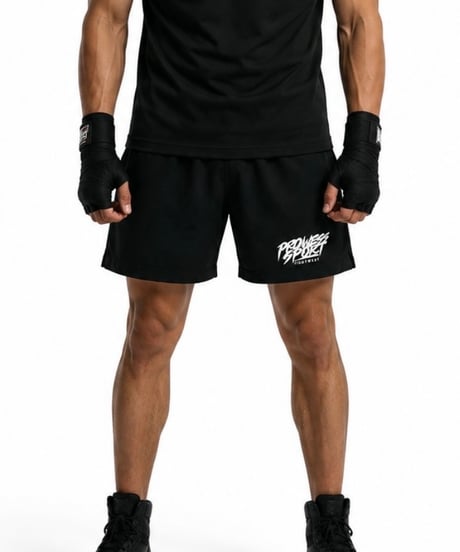 PS- MATT LOGO TRAINING SHORTS (BLACK)