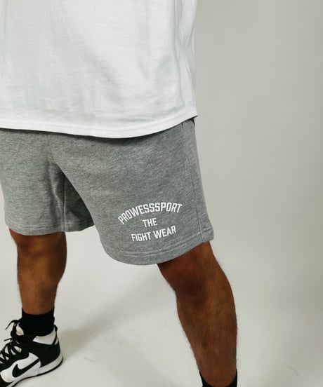 PS THE  FIGHT WEAR SWEAT SHORTS ( GRAY/White.Silver)