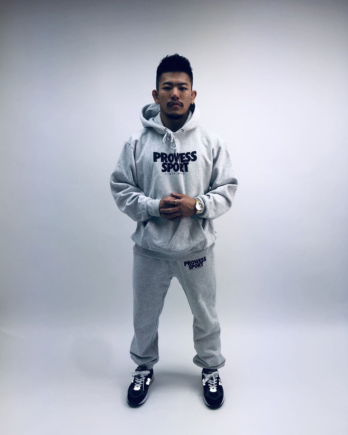 PROWESS BIG LOGO HOODIE 12oz (Ash gray) | PROWE...