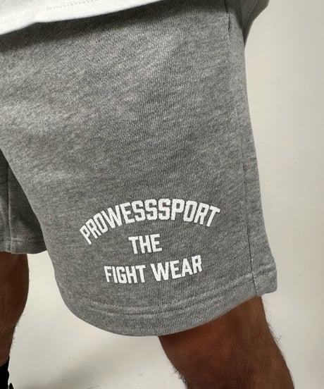 PS THE  FIGHT WEAR SWEAT SHORTS ( GRAY/White.Silver)