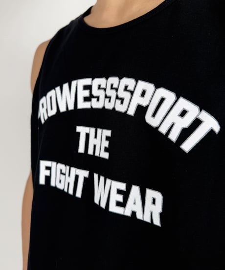 PS THE FIGHT WEAR Tank Top (BLACK/White.Silver)