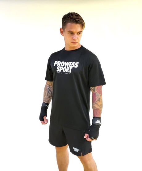 PROWESS SPORT BIG LOGO DRY T-shirt(BLACK)kids〜adluts