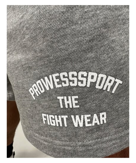 PS THE  FIGHT WEAR SWEAT SHORTS ( GRAY/White.Silver)