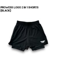 PROWESS LOGO 2in1 SHORTS (BLACK)
