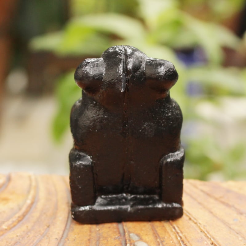 バリ島　置き物 バリ島からやってきた！真っ黒な姿の2匹のカエルの置物 | エスニック