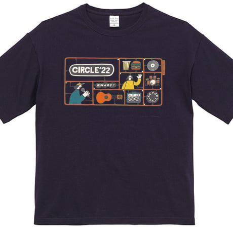 CIRCLE'22 T-Shirts (ビッグシルエット)   【ネイビー】