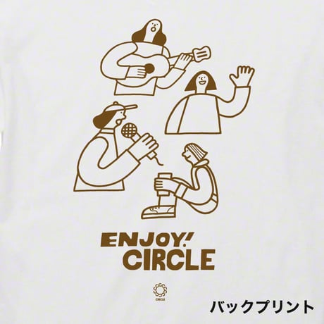 ENJOY! CIRCLE Tシャツ 【ホワイト】