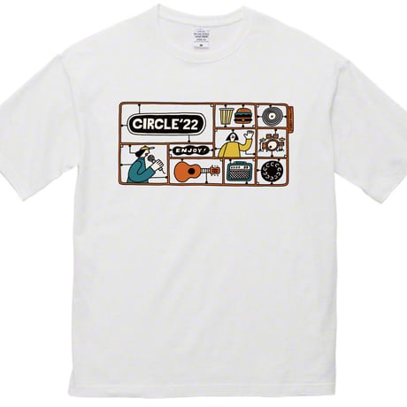 CIRCLE'22 T-Shirts (ビッグシルエット)   【ホワイト】