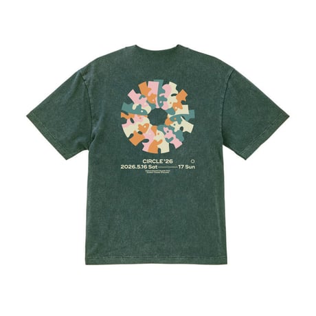 CIRCLE '26 ヴィンテージTシャツ【フェードグリーン】