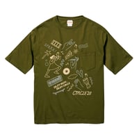 CIRCLE'20 T-Shirts (ビッグシルエットポケット付)【シティグリーン】