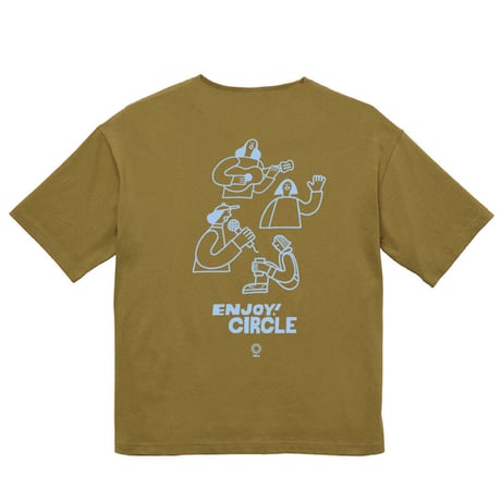 ENJOY! CIRCLE Tシャツ 【サンドカーキ】
