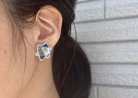 ミニダビデの星ピアス(フック)