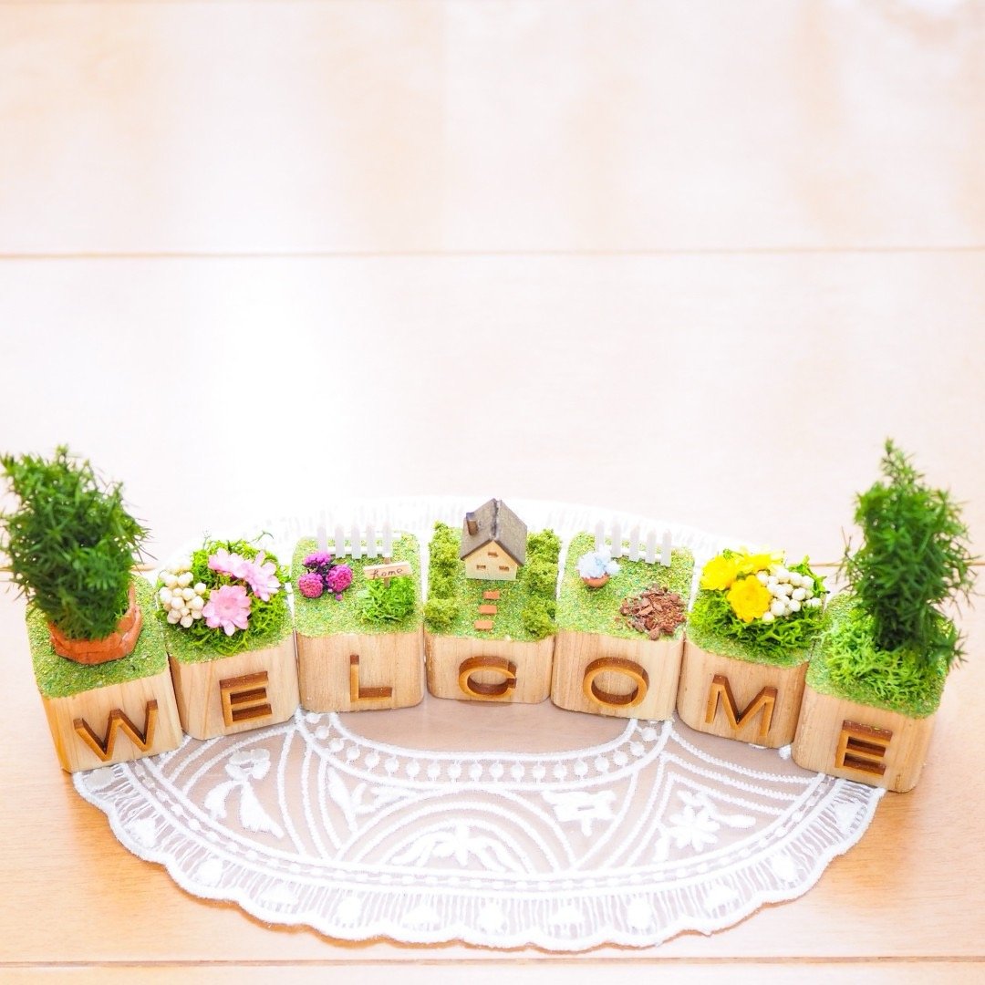 flower.s　長寿お祝い文字セット♡カッティング ダイ 文字が選べる＊木製サイコロオブジェ】 | ROSE PLUS STORE