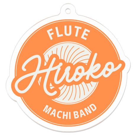 【名入れキーホルダー / カラフルレトロ】楽器名＋お名前