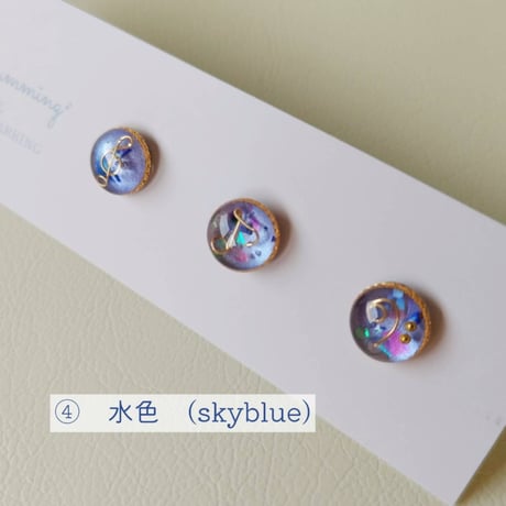 【音符の小粒ピアス / イヤリング 3個セット】ドビュッシーピアノ小品集 「子供の領分」