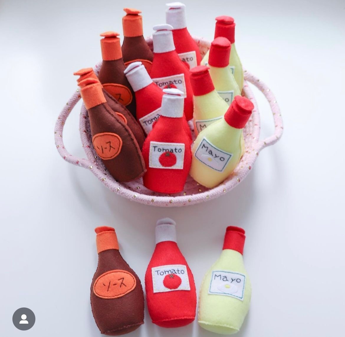フェルトおままごと＊ケチャップ&マヨネーズ&ソース3点セット】 | ROSE