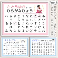 【知育ポスター3枚セット / ひらがな・カタカナ・小1漢字】A4サイズ / データ