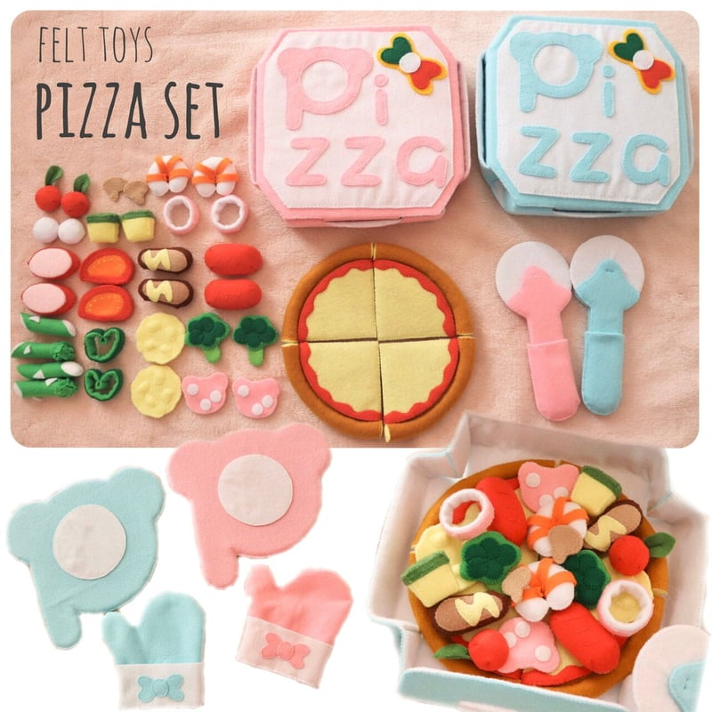 34 フェルトままごと　ピザ屋さん　オーダーページ フェルトおままごと＊宅配ピザセット 】 | ROSE PLUS STORE