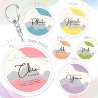 【絵の具カラーの名入れキーホルダー】