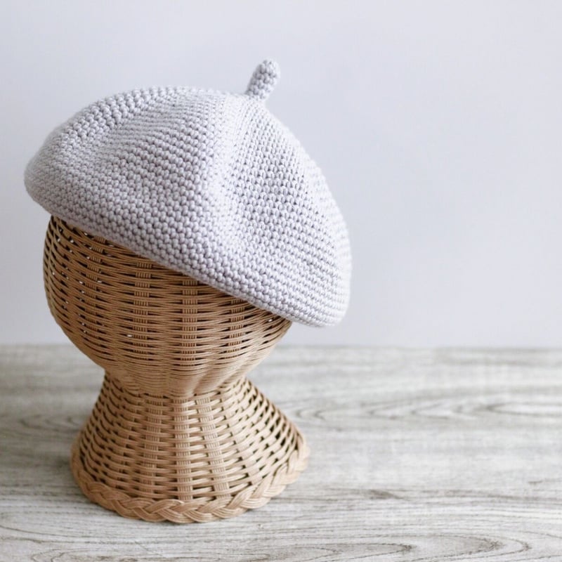 手編みのどんぐりベレー帽（コットン）】ベビー・キッズ | ROSE PLUS STORE