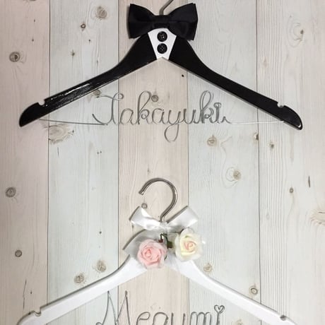 【ウェディングハンガー＊新郎新婦セット】結婚式