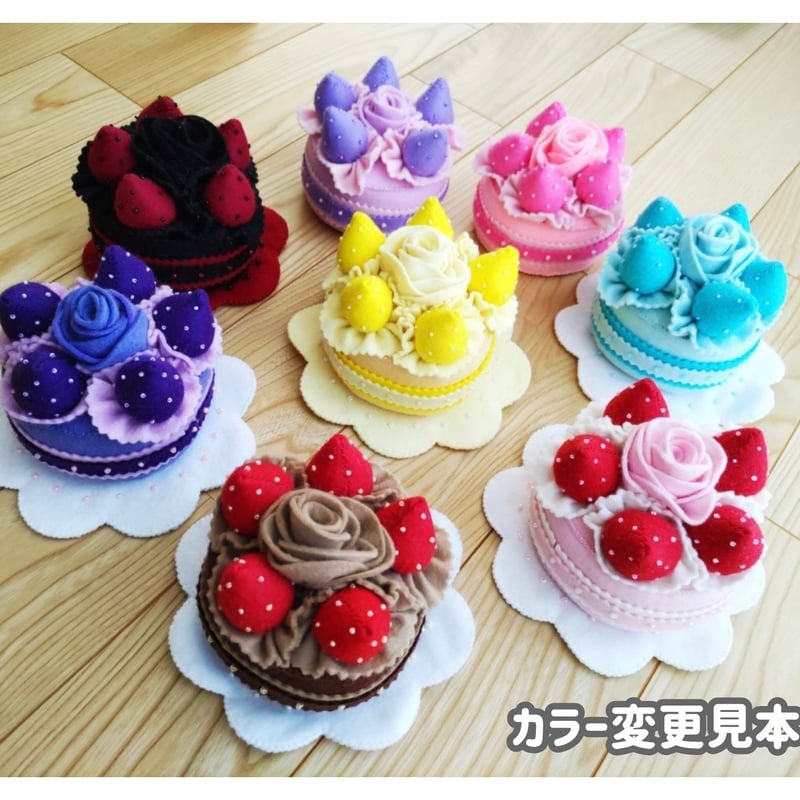 ふんわりフェルトのイチゴホールケーキ（六つ切）】 | ROSE PLUS