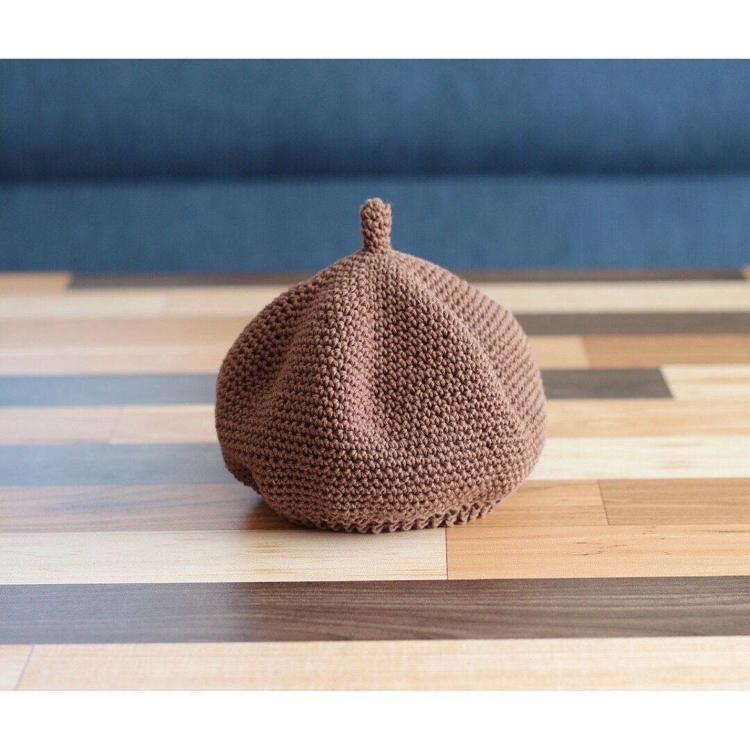 手編みのどんぐりベレー帽（コットン）】ベビー・キッズ | ROSE PLUS STORE