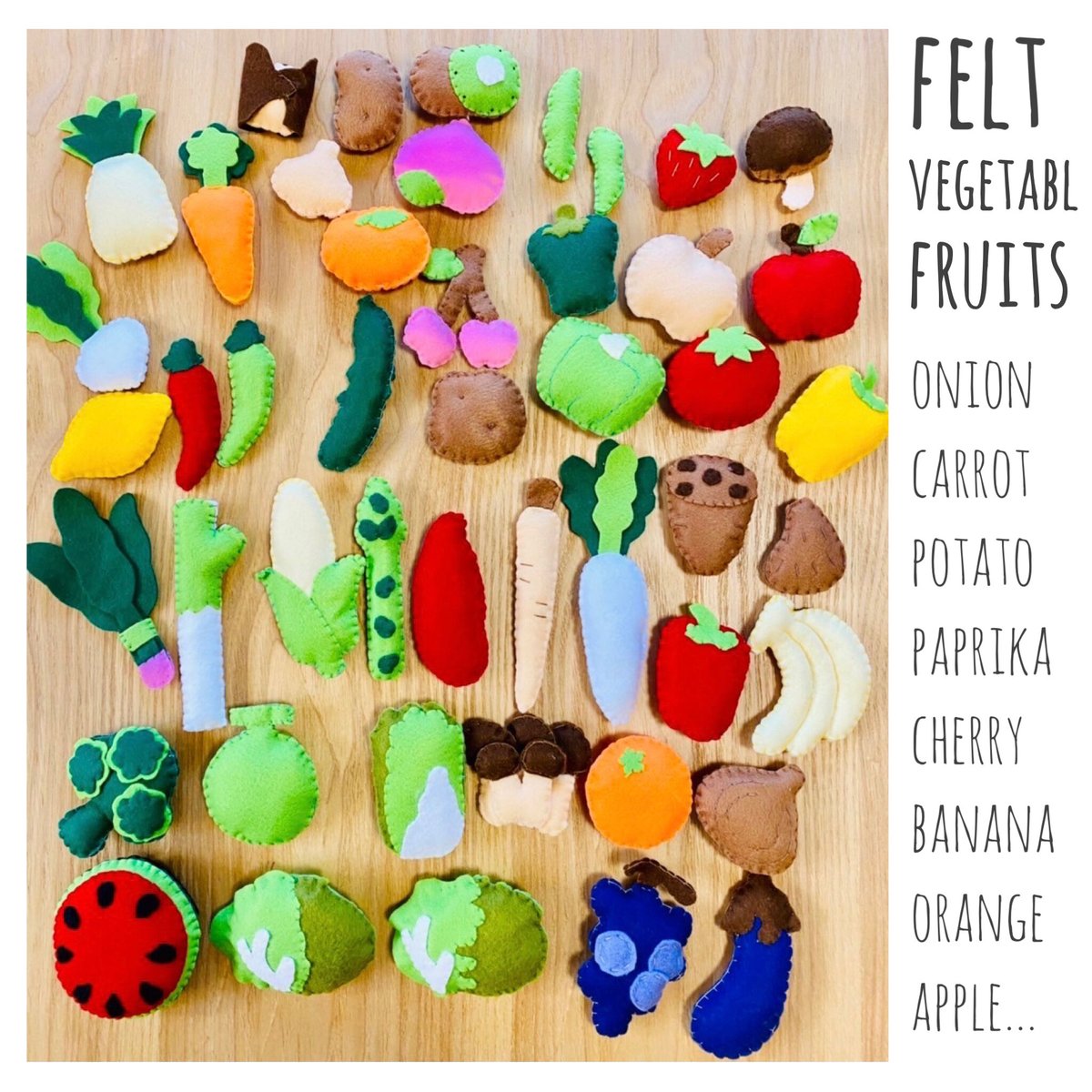 フェルト野菜☆色んな色♪ フェルト野菜☆色んな色♪ | Japonya'daki Mercari'den