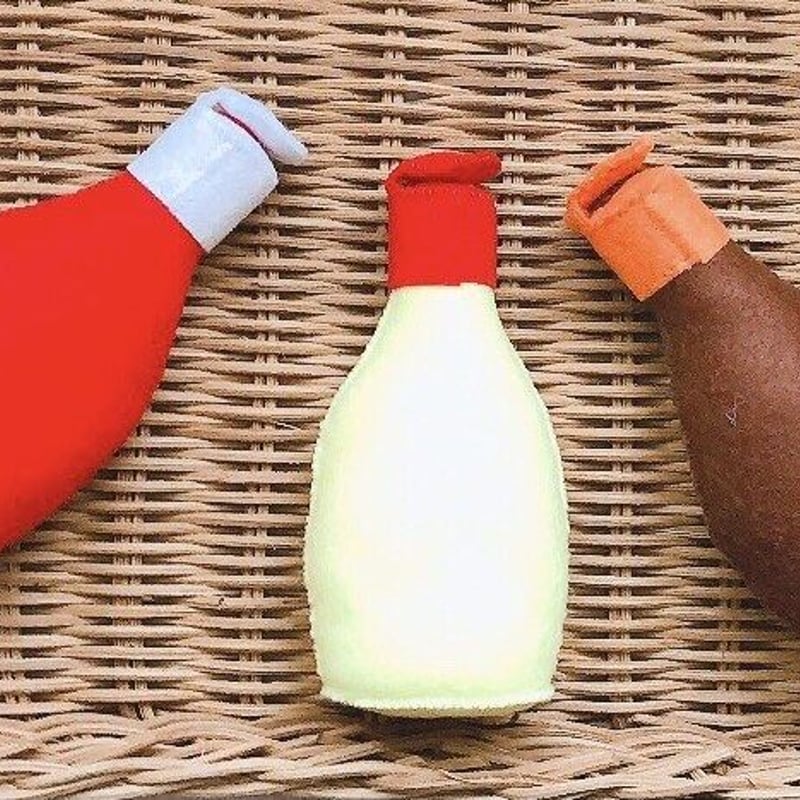 フェルトおままごと＊ケチャップ&マヨネーズ&ソース3点セット