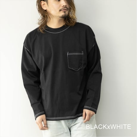 大人気 長袖ラインヘビーウェイトTシャツ
