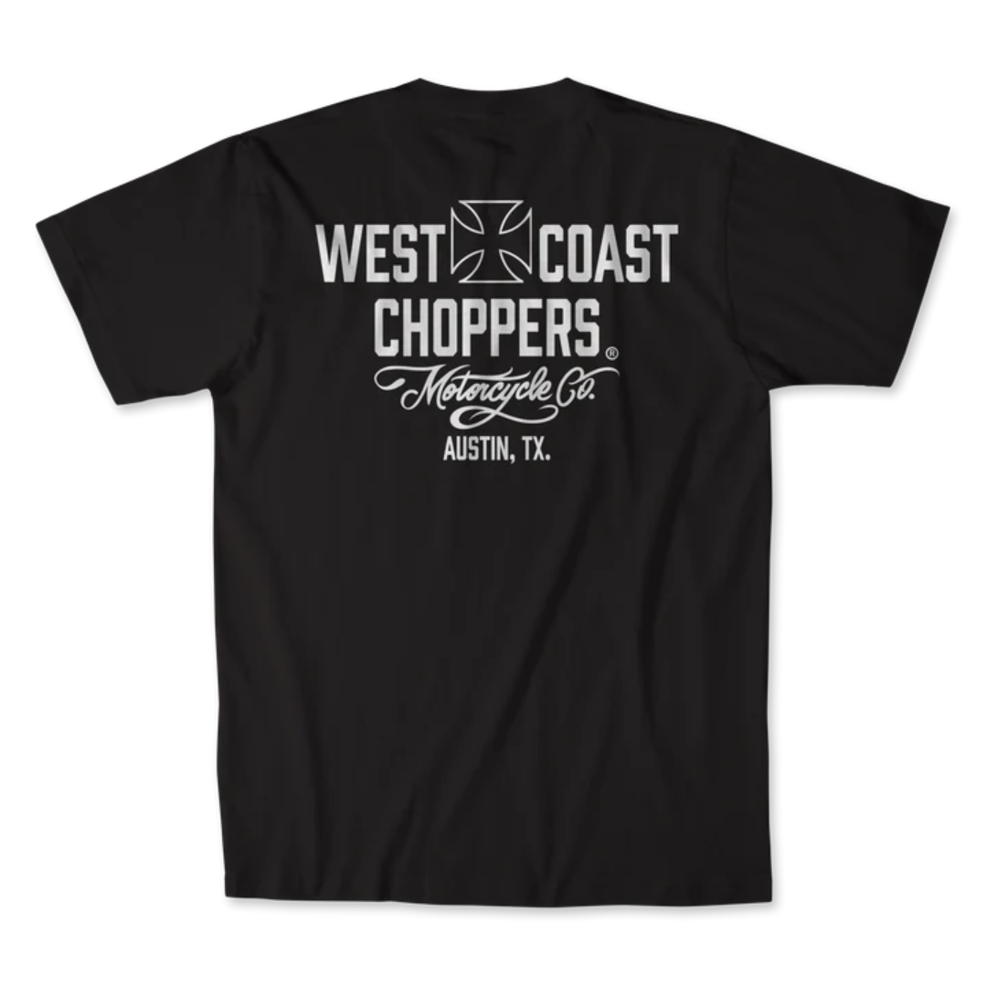 WEST COAST CHOPPERS MOTORCYCLE CO. TEE - BLACK