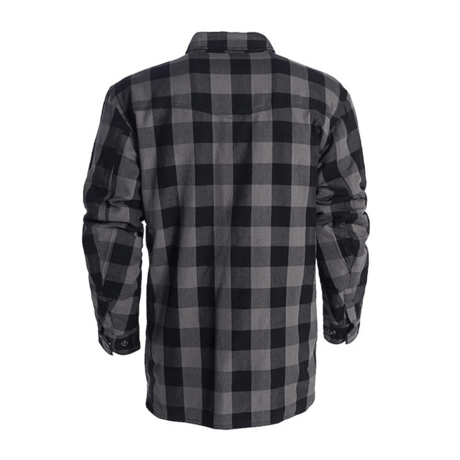 FLANNEL KEVLAR RIDING SHIRT GREY-BLACK