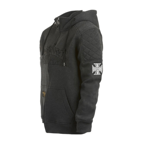 CHOPPERS POR VIDA ZIP HOODY-GREY MELANGE