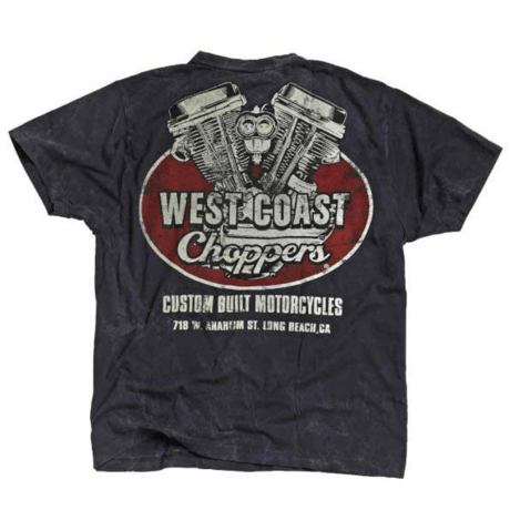 WEST COAST CHOPPERS PANHEAD TEE - VINTAGE BLUE