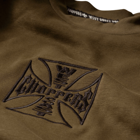 WEST COAST CHOPPERS PARTS CREWNECK - OLIVE GREEN
