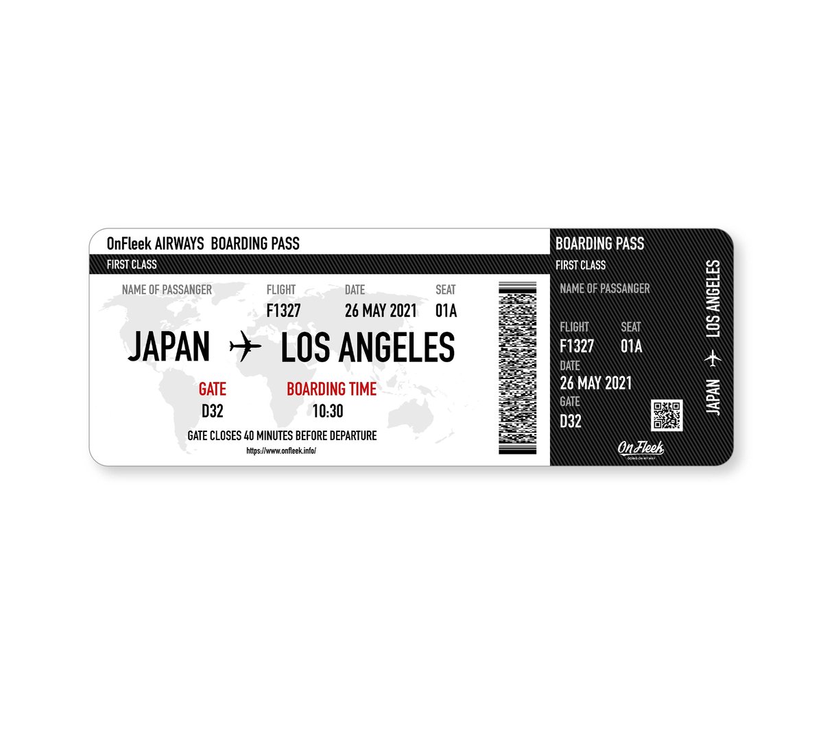 OnFleekAirticketステッカー（グロス） | On Fleek