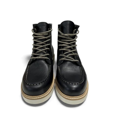 WCC RIGID LEATHER BOOTS - TUMBLE BLACK