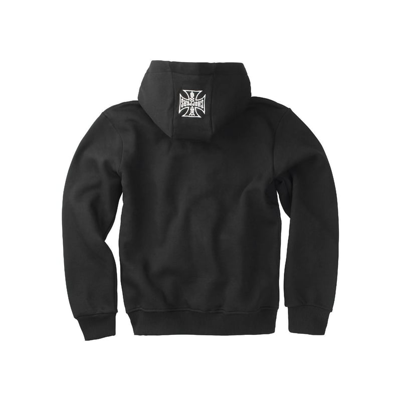 関税送料込【GUAPI】ヘル ドラッガー フーディー ブラック ロゴ 在庫限り】WCC BALL ZIP HOODY - BLACK | On Fleek