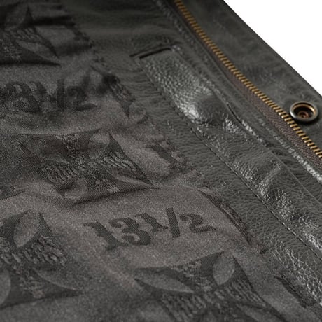 WCC X 13 1/2 DOMINATOR LEATHER RIDING VEST - BLACK